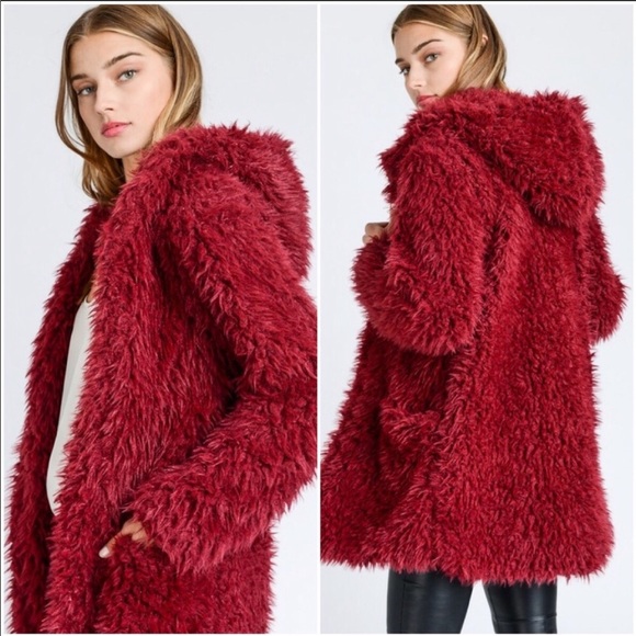 Last One⚡️Red Shaggy Coat - Picture 3 of 6